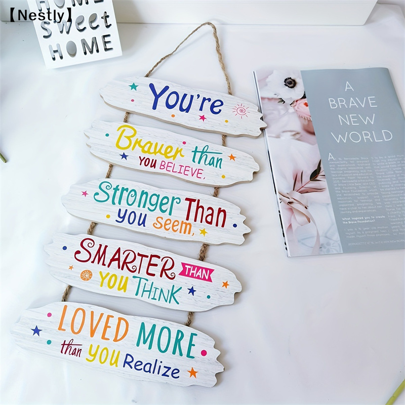 English Home Office - Inspirational Hanging Plaque Sign With English