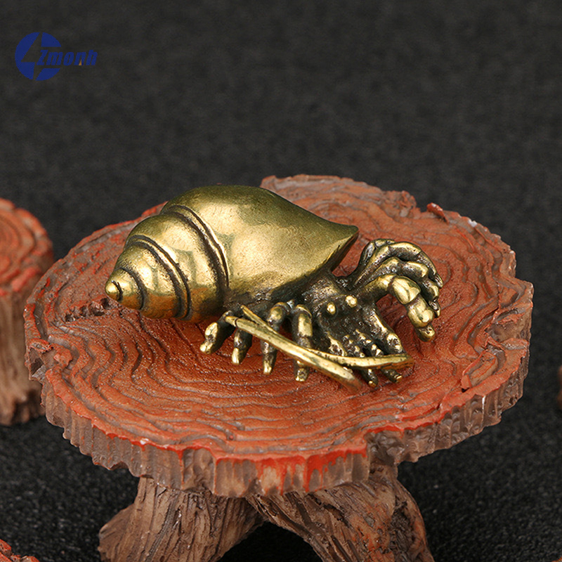 English Home Office - New！Vintage Brass Hermit Crab Figurines Marine