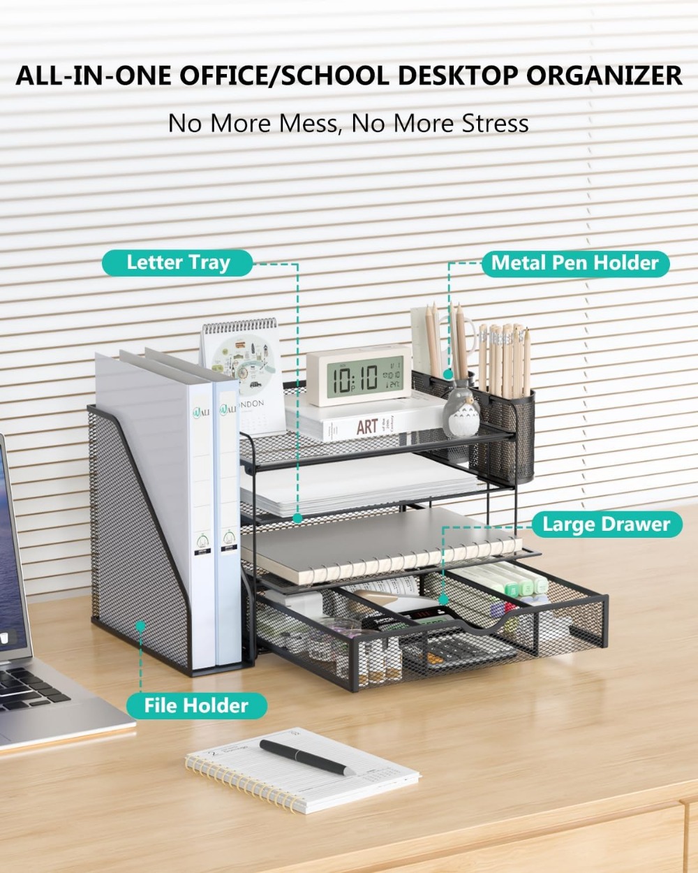 4-Tier Desktop File Organizer  - đánh giá và giá Home Office Desk With Drawers