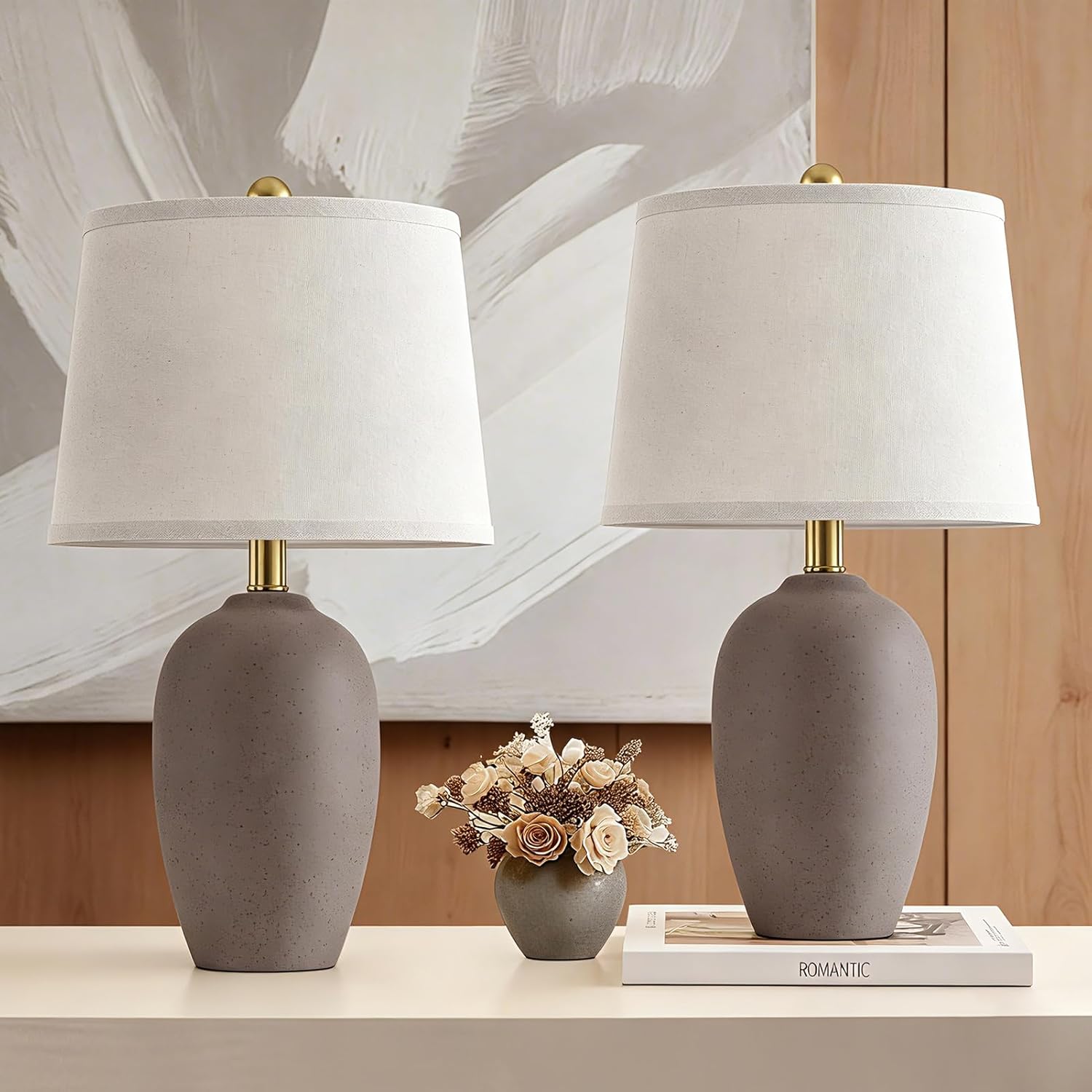21'' Set of 2 Farmhouse Cerami - đánh giá và giá Desk Lamp Led