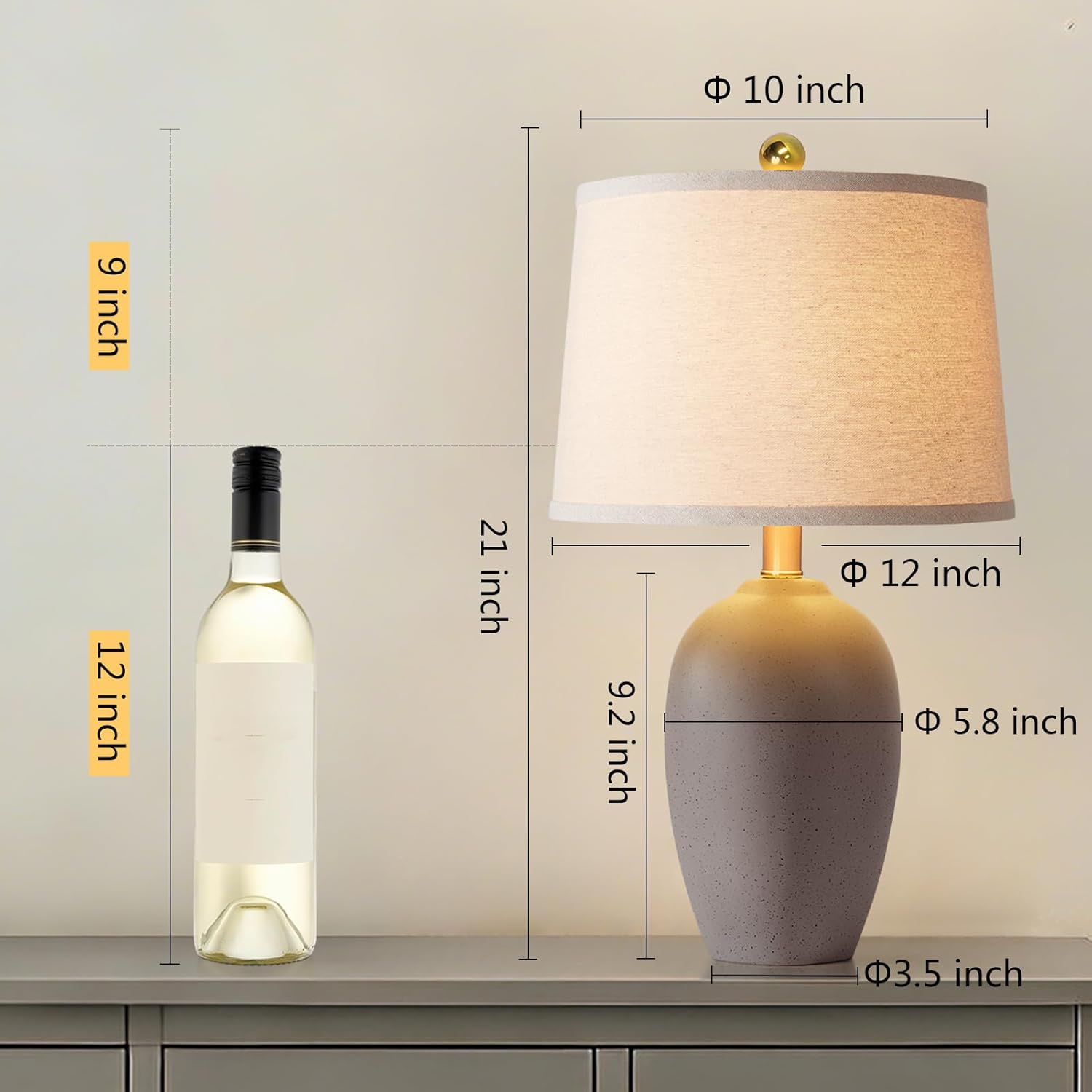 21'' Set of 2 Farmhouse Cerami - đánh giá và giá Desk Lamp Led