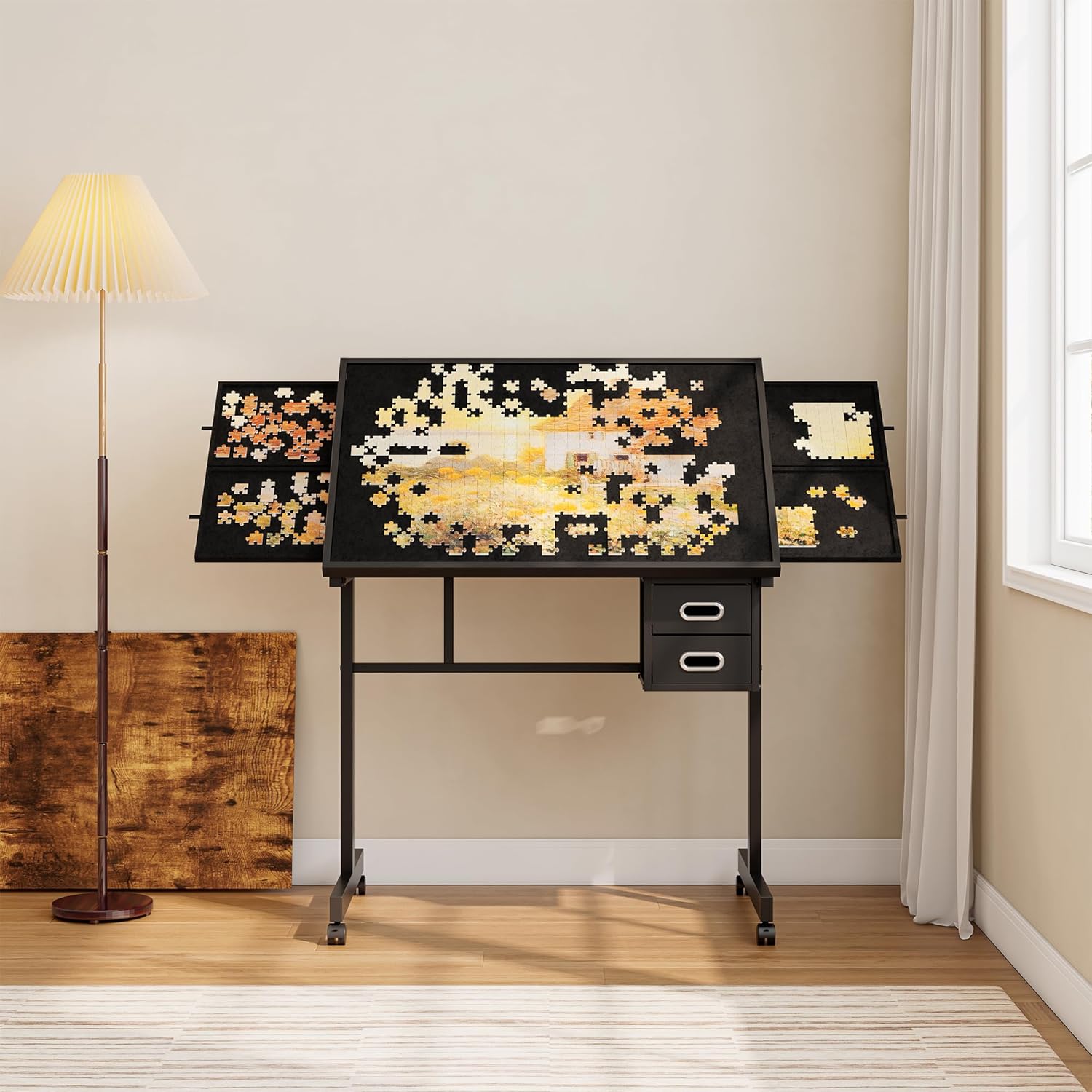 Adjustable Drafting Table with - đánh giá và giá Home Office Desk With Drawers