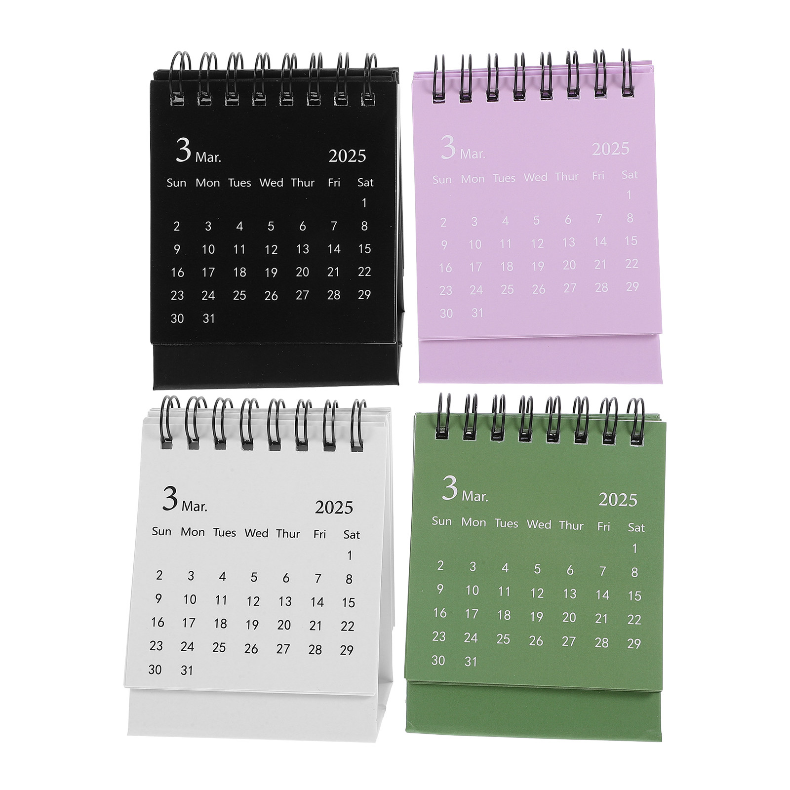 4Pcs Mini Simple Desk Calendar - đánh giá và giá English Home Office