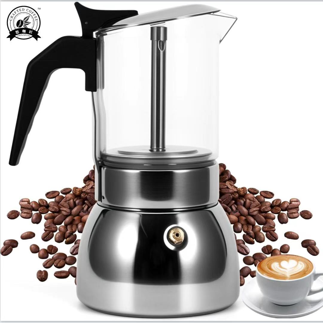 4/6 See-Through Moka Pot: High - đánh giá và giá Home Office Moka