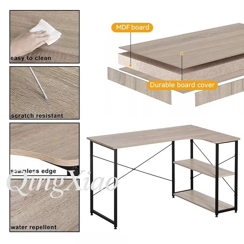 L Shaped Corner Desk With Book - đánh giá và giá Home Office Desk With Drawers