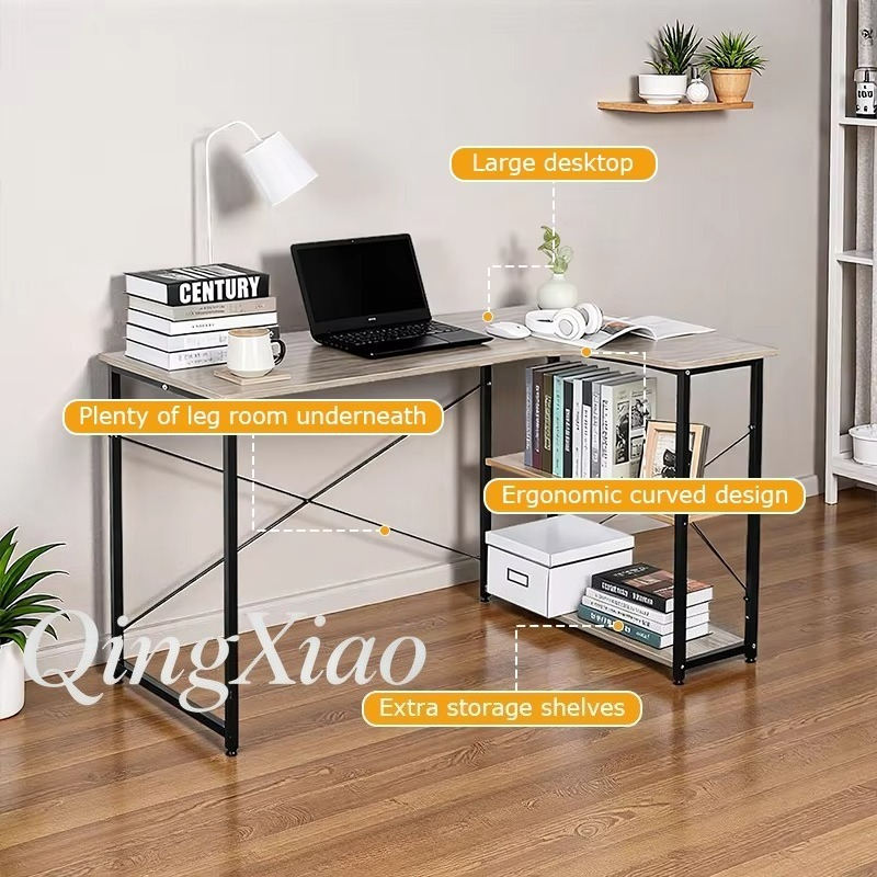 L Shaped Corner Desk With Book - đánh giá và giá Home Office Desk With Drawers