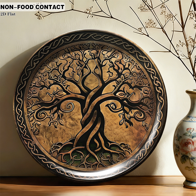 1pc Round Ceramic Wall Plate w - đánh giá và giá Home Office Contact