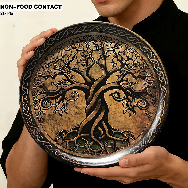 1pc Round Ceramic Wall Plate w - đánh giá và giá Home Office Contact