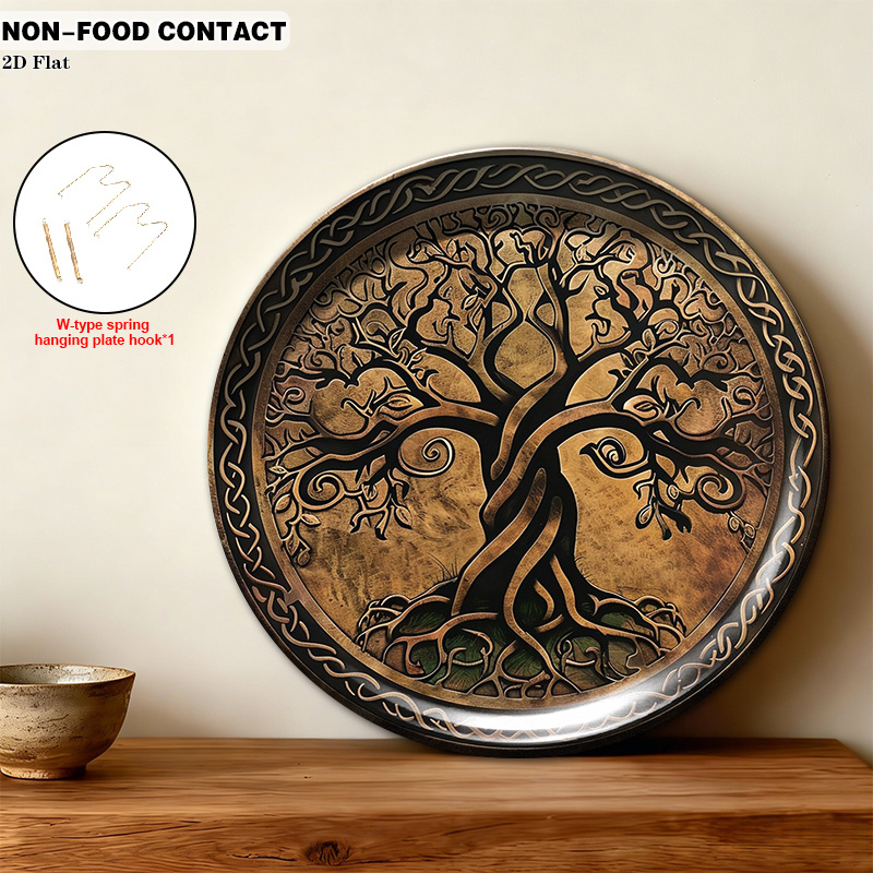1pc Round Ceramic Wall Plate w - đánh giá và giá Home Office Contact