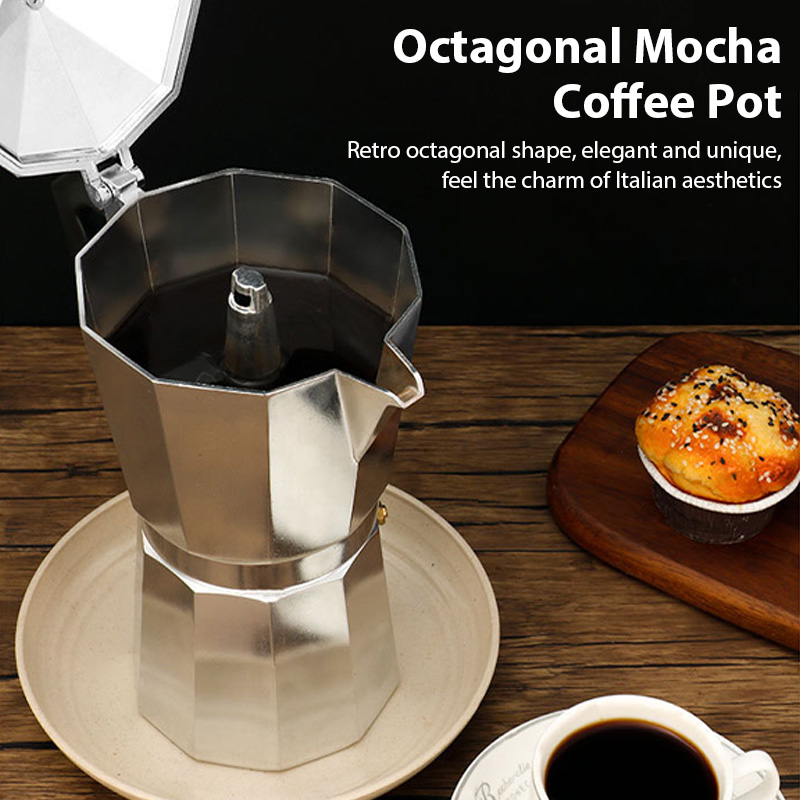 Octagonal Moka Coffee Kettle L - đánh giá và giá Home Office Moka
