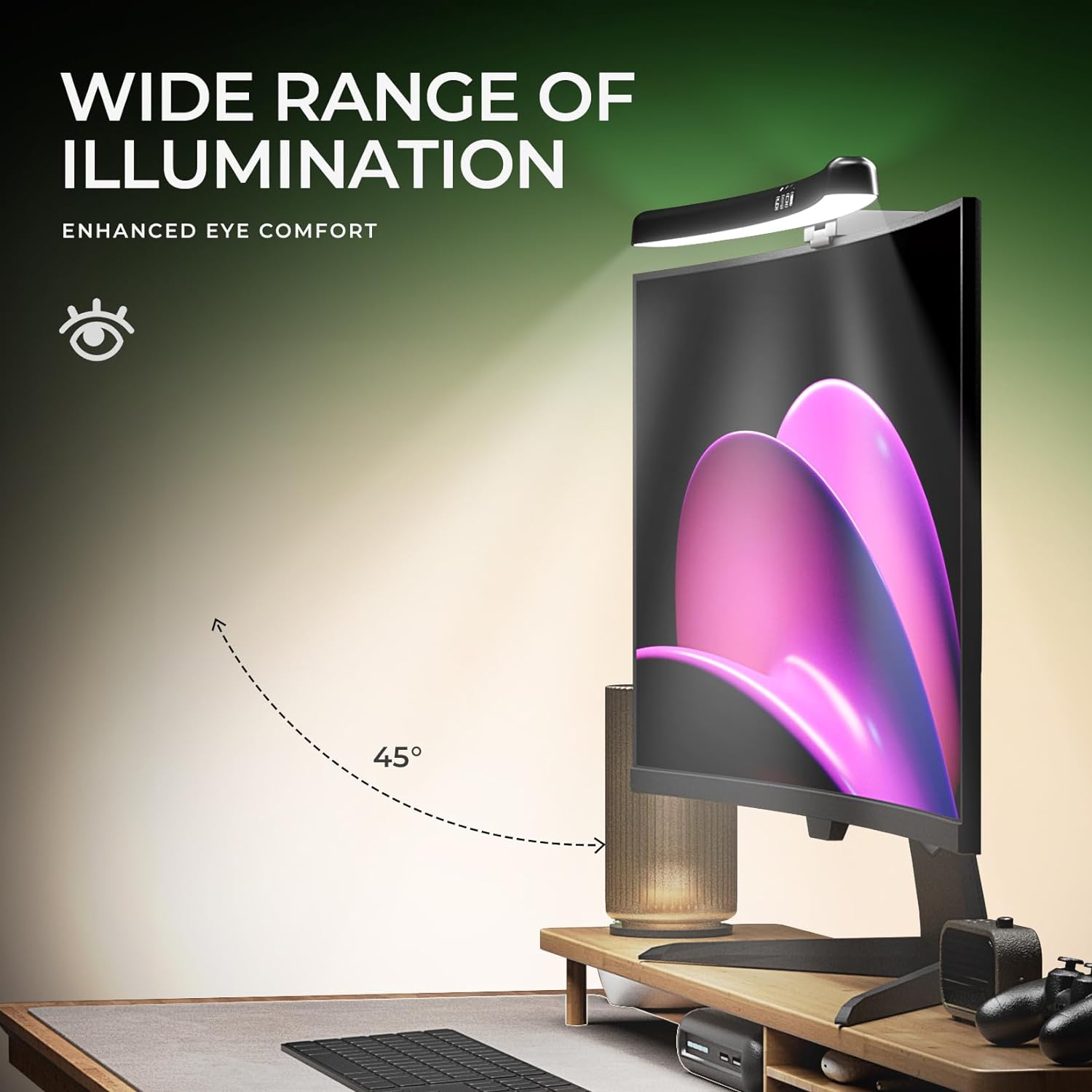 Curved Monitor Light Bar 3 Col - đánh giá và giá Home Office Gadgets