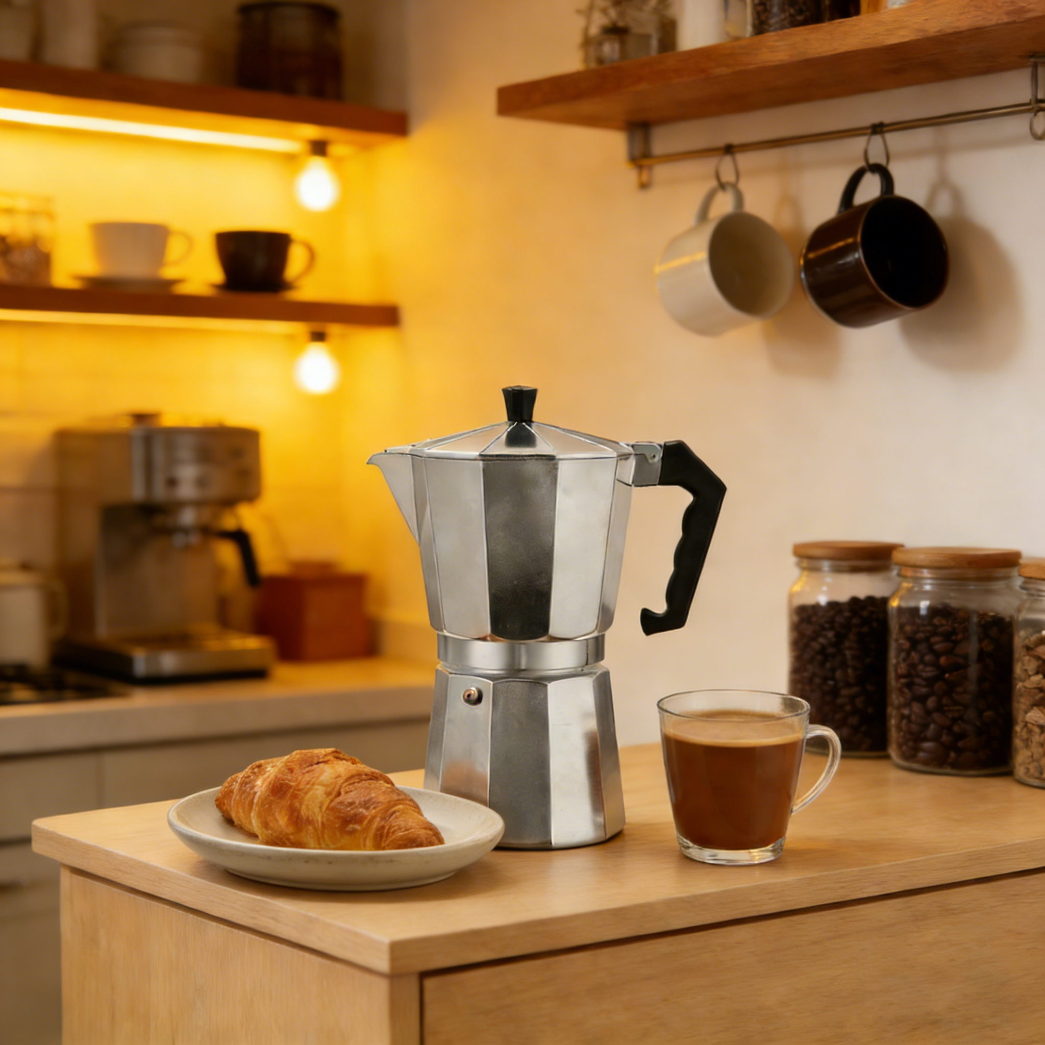 Moka Pot Aluminum Octagonal It - đánh giá và giá Home Office Moka