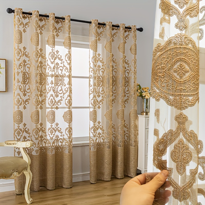 1pc Khaki 3D Embossed Sheer Cu - đánh giá và giá Home Office Gadgets