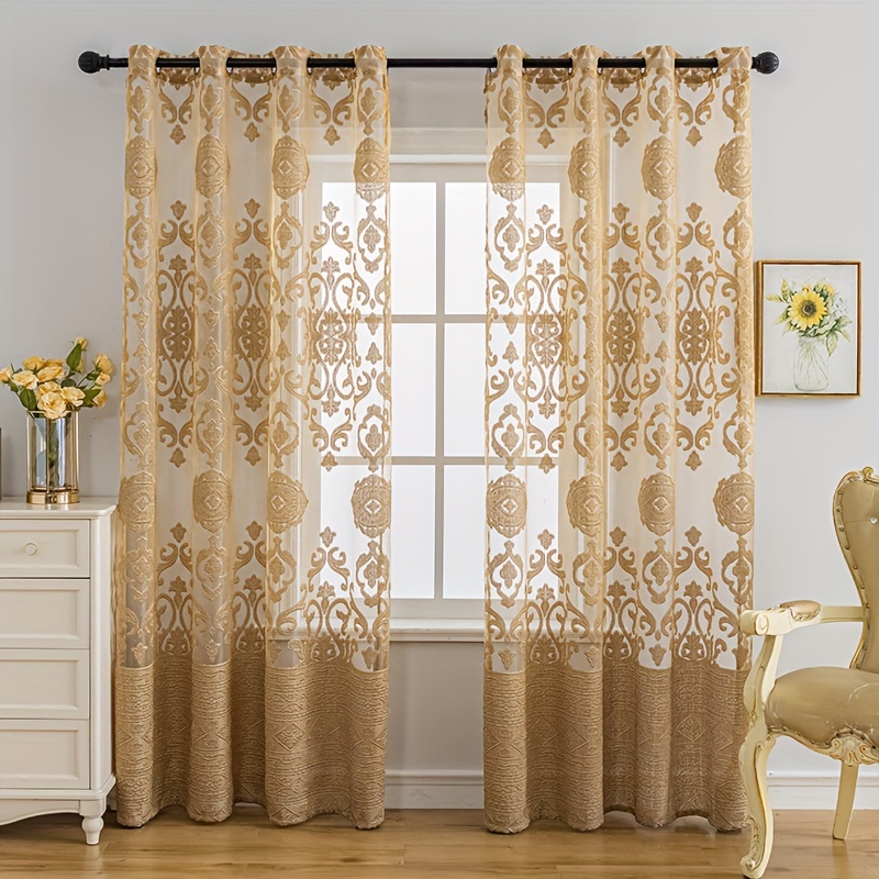 1pc Khaki 3D Embossed Sheer Cu - đánh giá và giá Home Office Gadgets