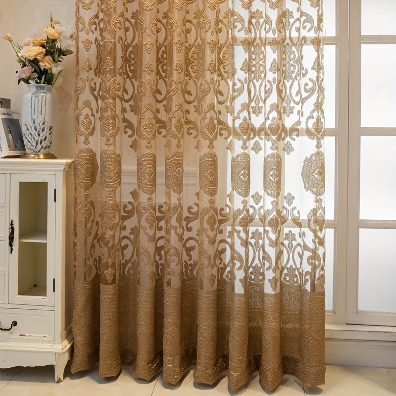 1pc Khaki 3D Embossed Sheer Cu - đánh giá và giá Home Office Gadgets