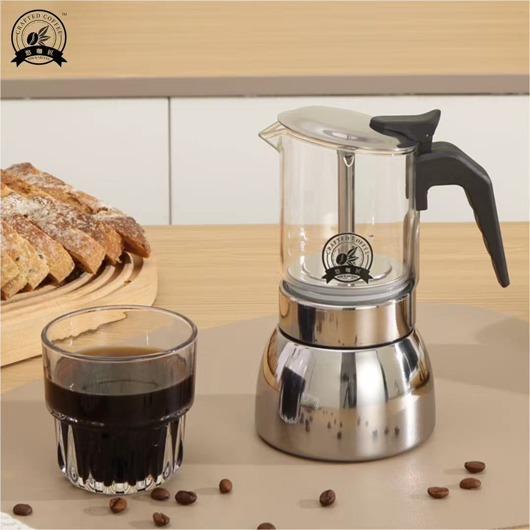 4/6 See-Through Moka Pot: High - đánh giá và giá Home Office Moka