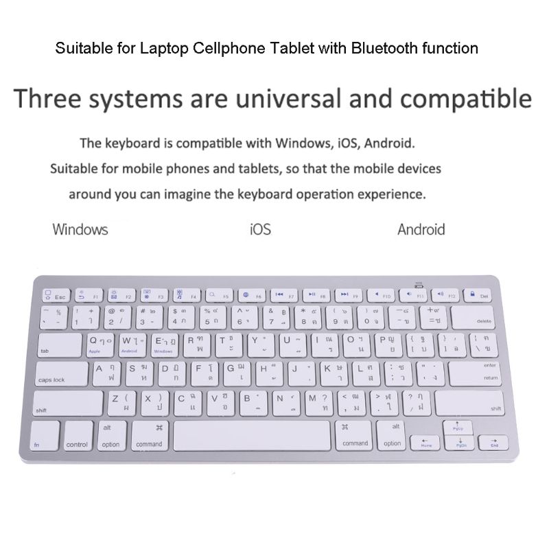 78-key Thai Wireless Keyboard  - đánh giá và giá English Home Office