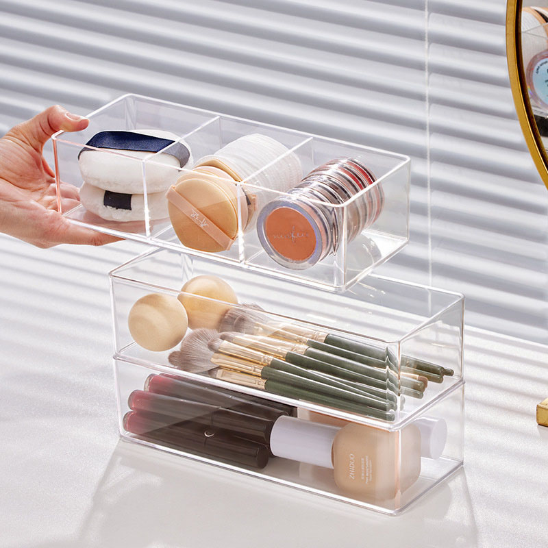 Acrylic Cosmetics Storage Box  - đánh giá và giá Home Office Desk With Drawers