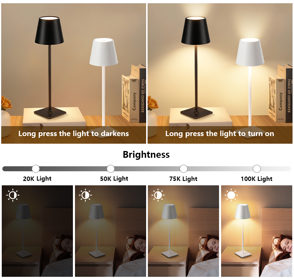 LED Rechargeable Desk Light Wi - đánh giá và giá Desk Lamp Led