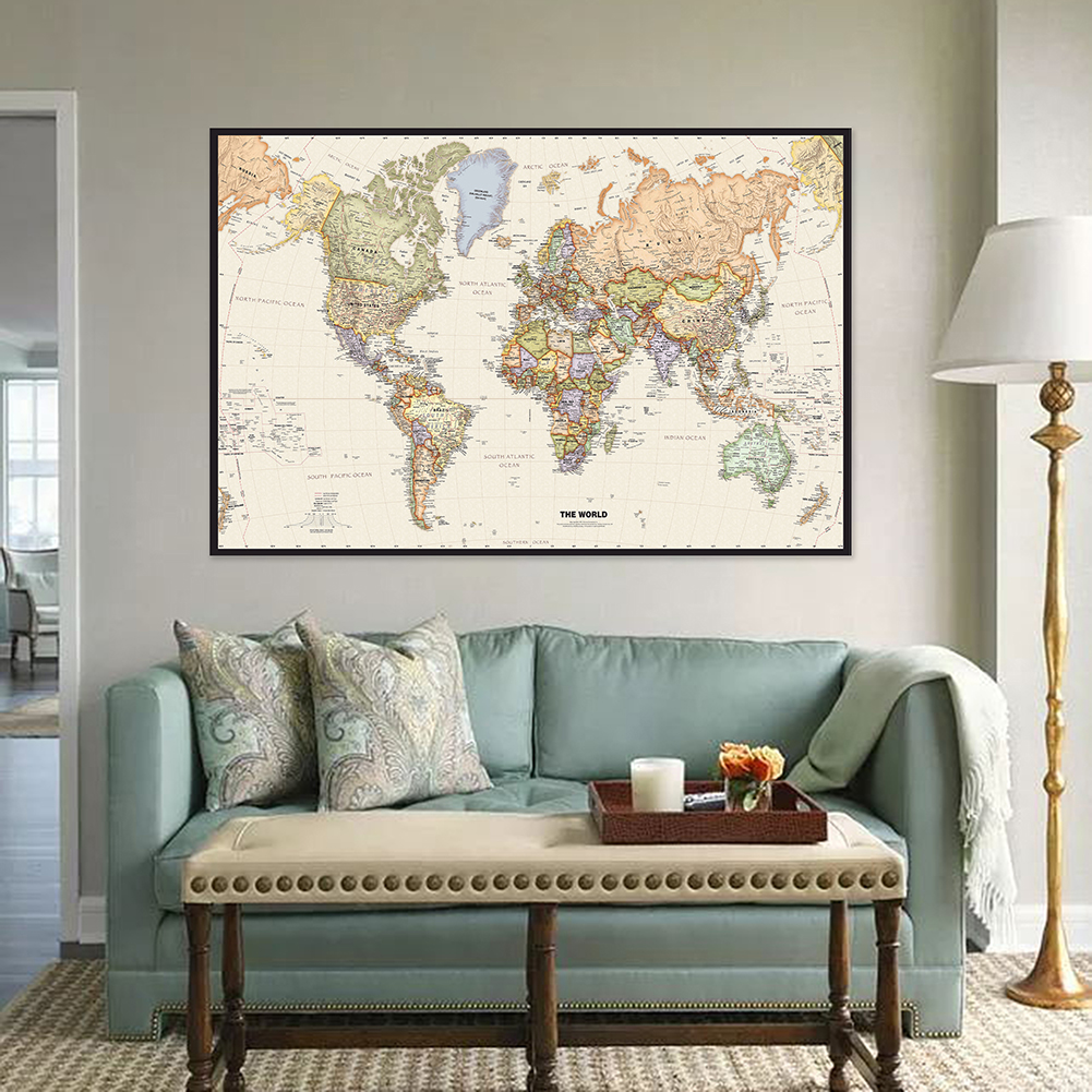 Vintage Hanging Poster World M - đánh giá và giá English Home Office